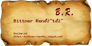 Bittner Renátó névjegykártya
